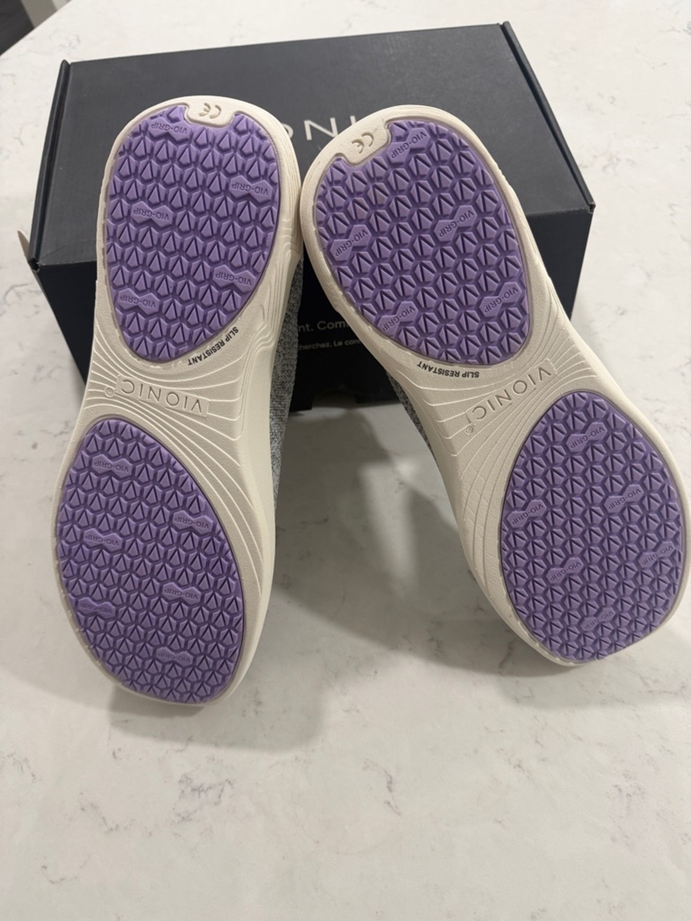 Vionic Women's Gray Slip-On Knit Sneakers - Picture 3 of 6